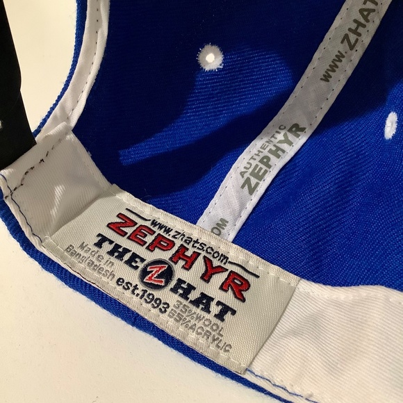 Zephyr DUKE BLUE DEVILS Mascot Embroidered Logo Hat Cap Black Snapback - Picture 7 of 8